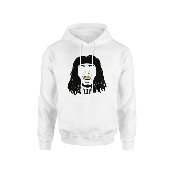 Faceoff White Hoodie